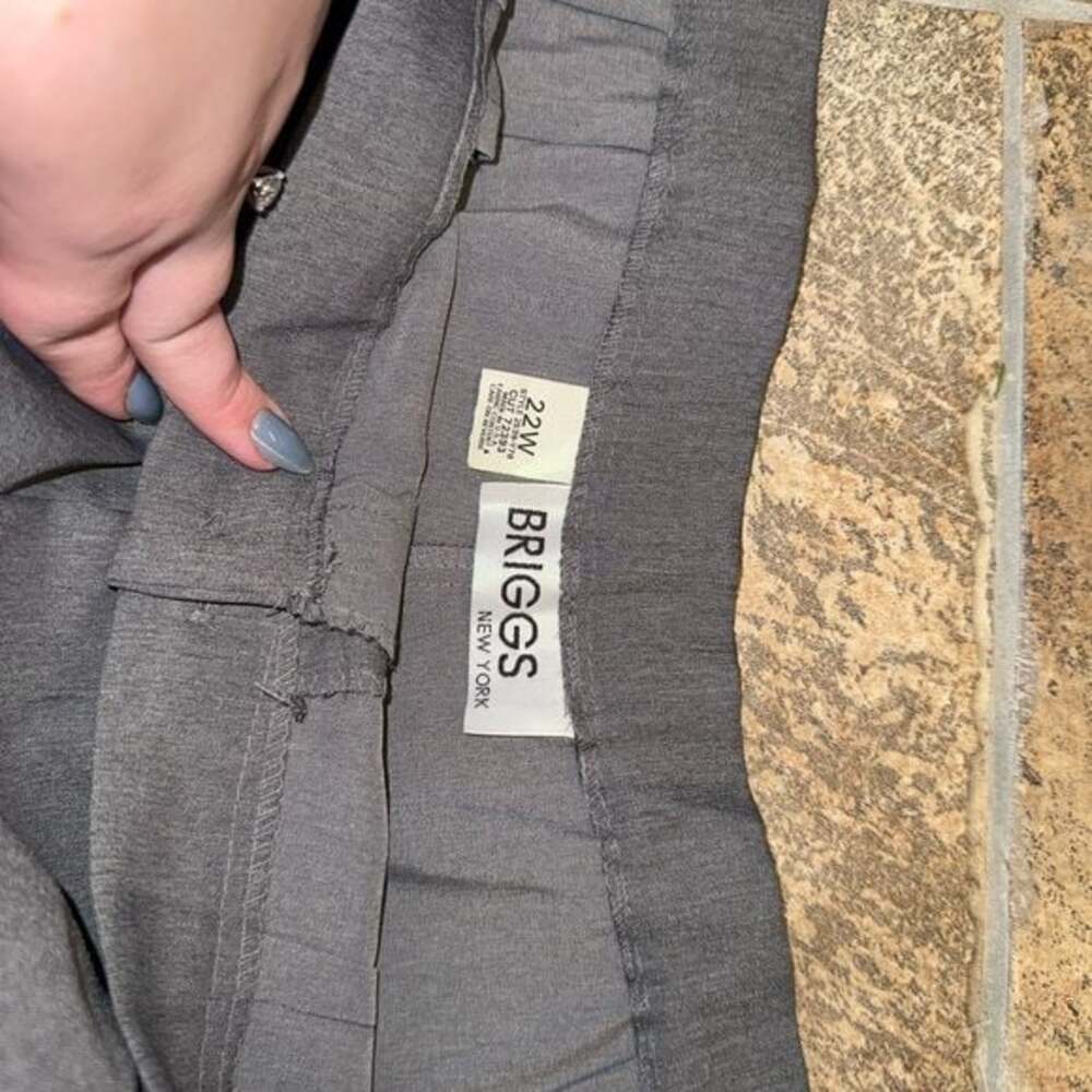 Briggs New York Charcoal Straight Leg Pants - Picture 2 of 3